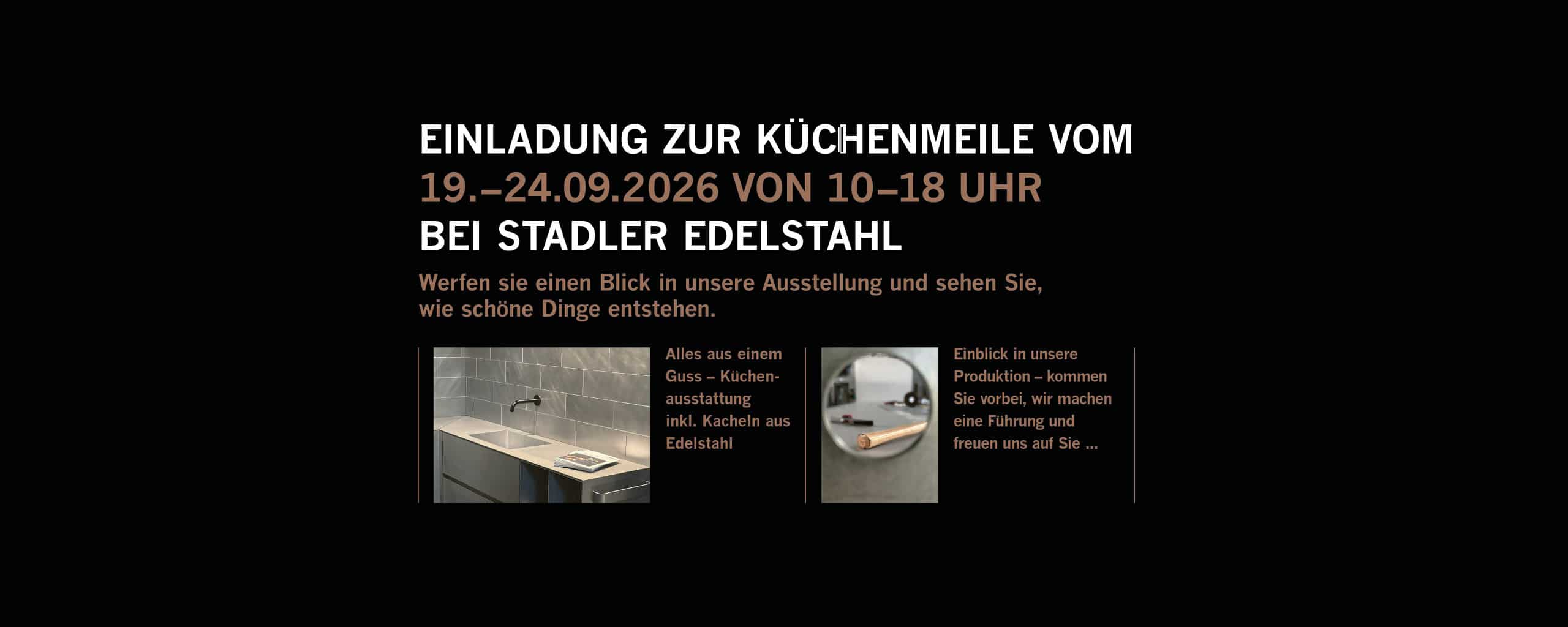 Stadler Edelstahl Einladung Küchenmeile